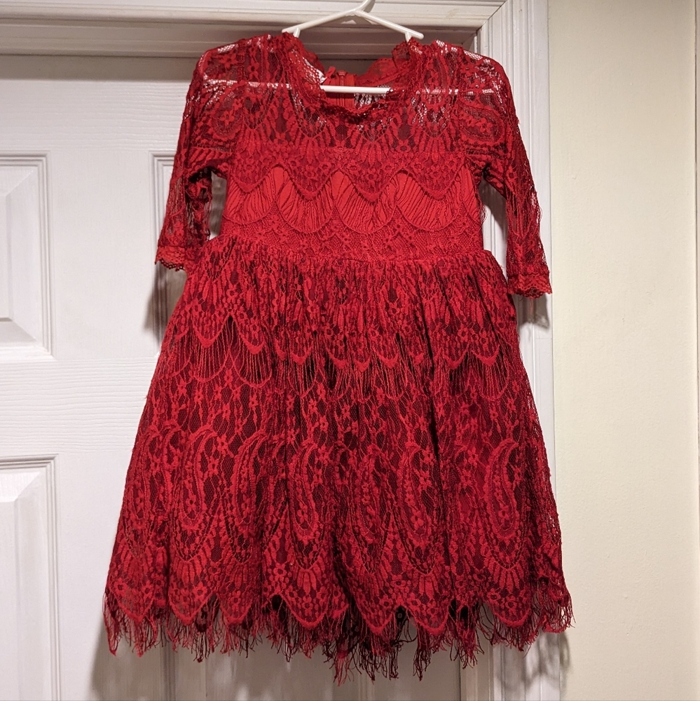 Trish Scully Child Raphaela red dress